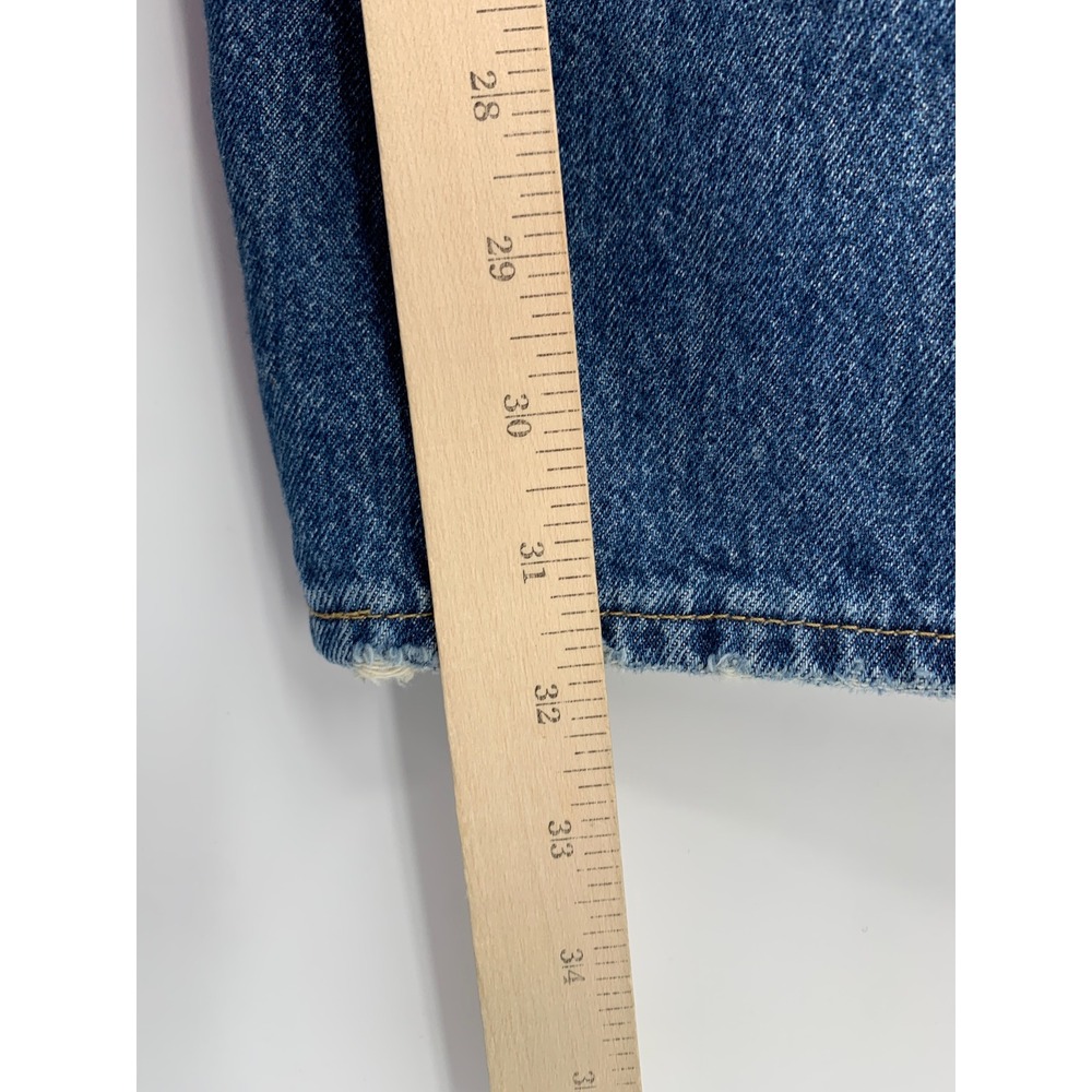 Levis Baggy Dad Jeans Womens 30 Blue Wide Leg Fade Cotton Denim Pants - Picture 7 of 9